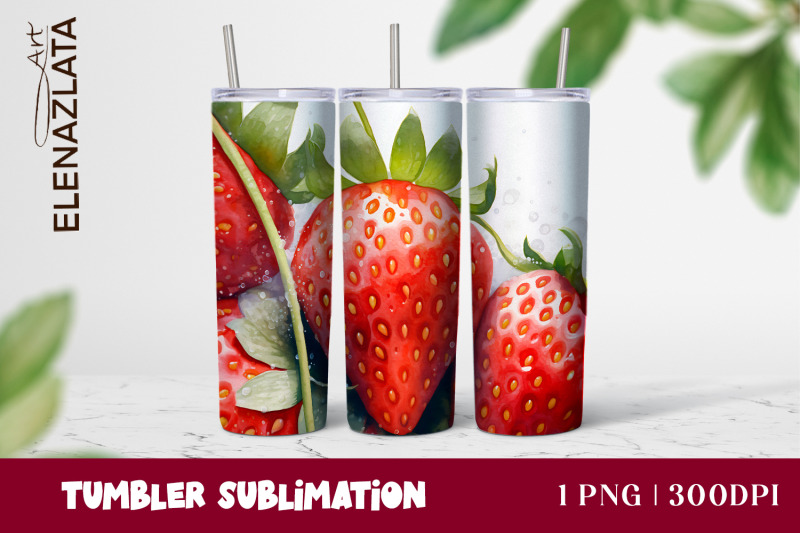 strawberries-tumbler-wrap-summer-flowers-20oz-tumbler