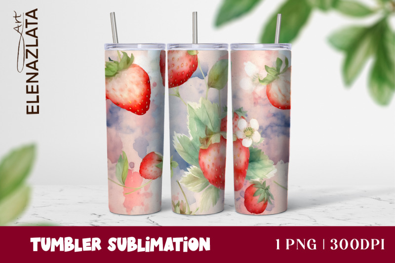 strawberries-tumbler-wrap-summer-flowers-20oz-tumbler