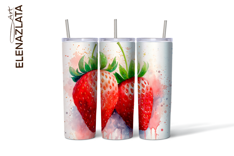 strawberries-tumbler-wrap-summer-flowers-20oz-tumbler