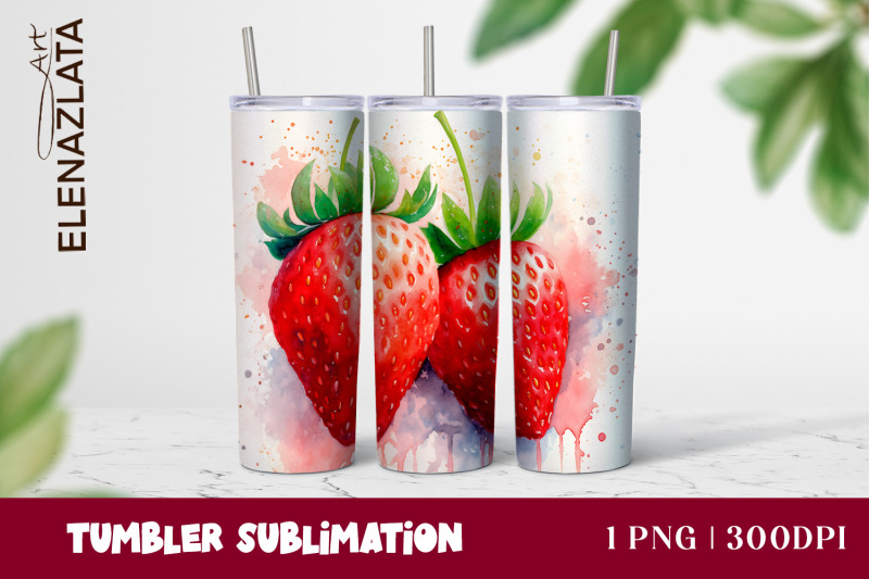 strawberries-tumbler-wrap-summer-flowers-20oz-tumbler