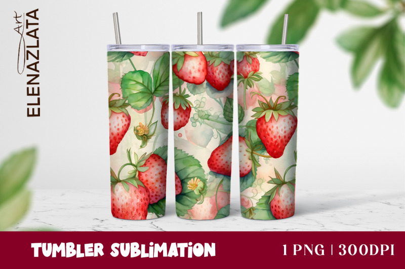 strawberries-tumbler-wrap-summer-flowers-20oz-tumbler