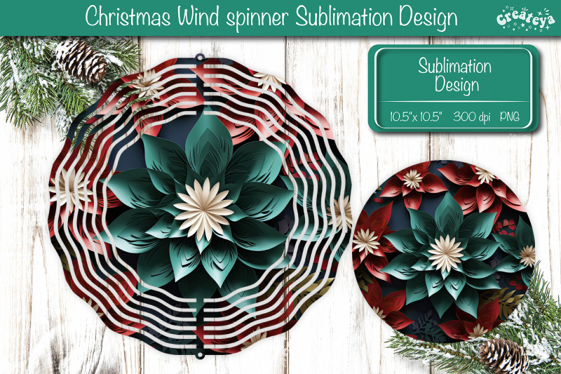 christmas-flower-wind-spinner-christmas-wind-spinner-sublimation