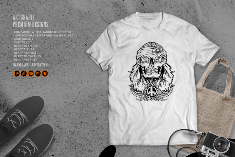 trippy-hippie-skull-head-boho-accents-illustrations-silhouette