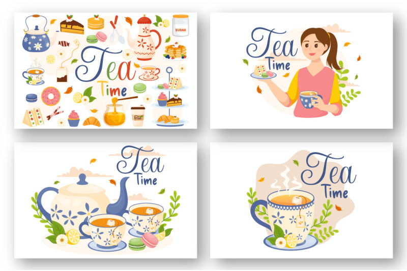 14-tea-time-vector-illustration