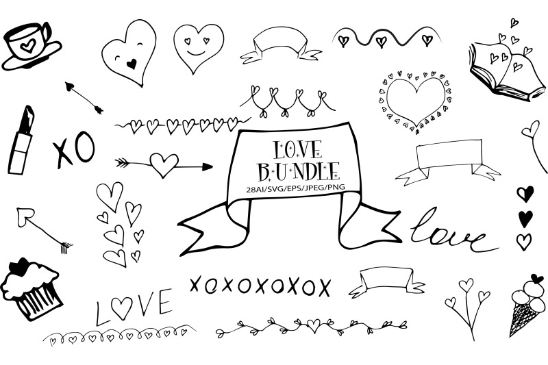 valentine-love-doodles-wedding-doodles-svg-love-bundle