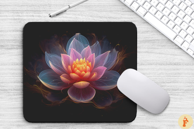 delicate-lotus-flower-mouse-pad-design