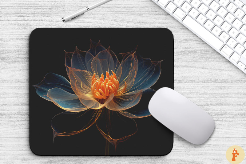 delicate-lotus-flower-mouse-pad-design