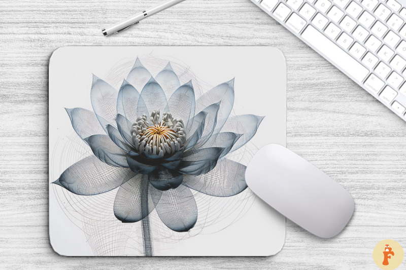 delicate-lotus-flower-mouse-pad-design