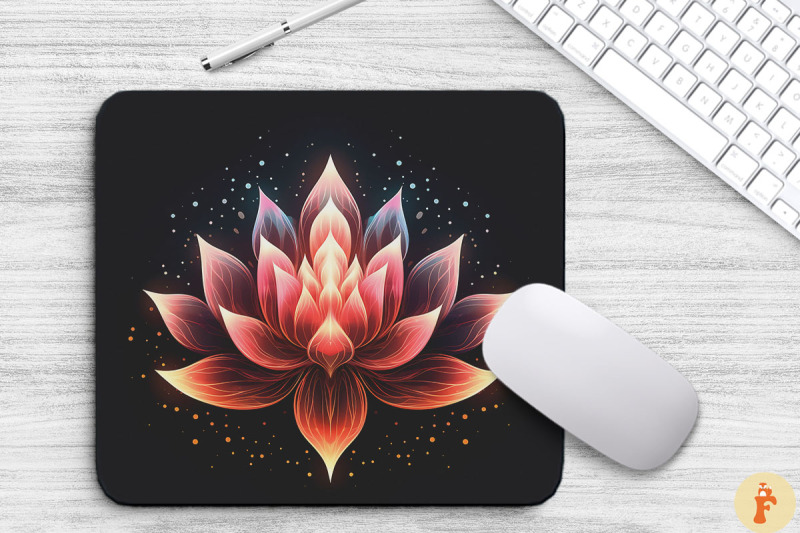 lotus-flower-symbol-mouse-pad-design