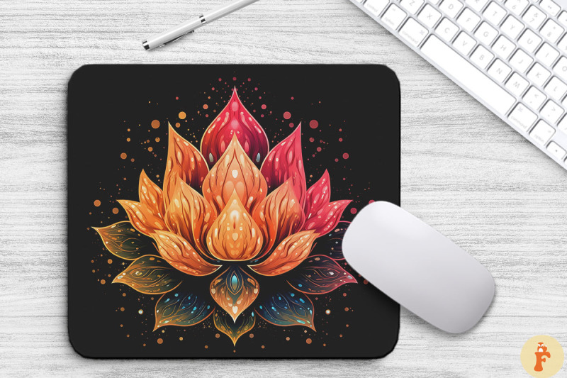 lotus-flower-symbol-mouse-pad-design