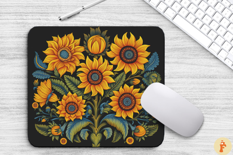 scandinavian-folk-art-style-sunflowers