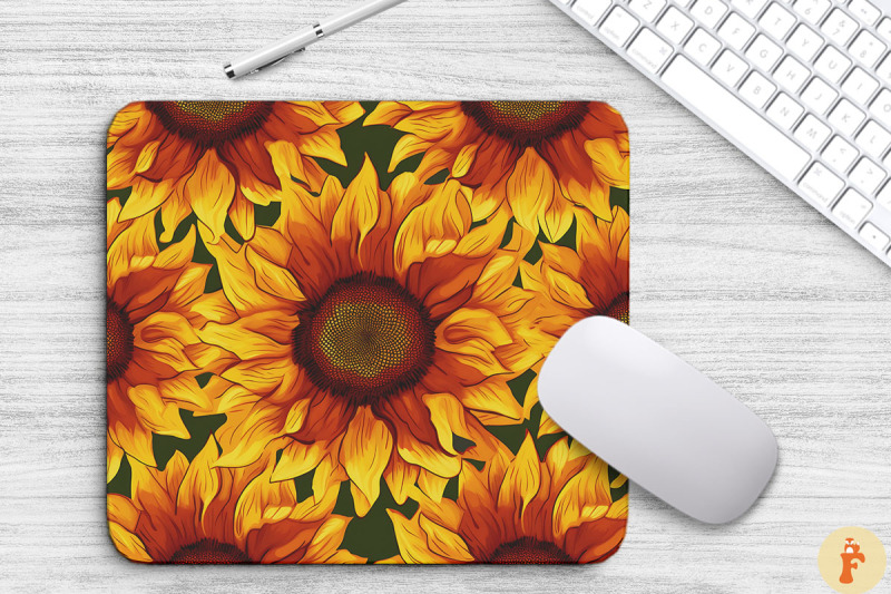 beautiful-sunflowers-pattern-mouse-pad