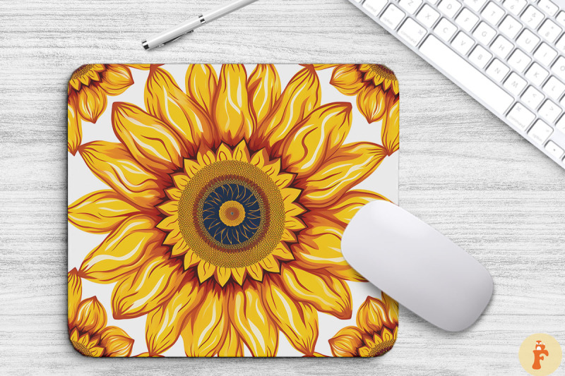 beautiful-sunflowers-pattern-mouse-pad