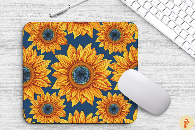 beautiful-sunflowers-pattern-mouse-pad