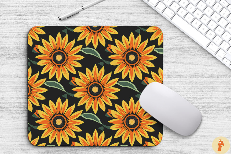 beautiful-sunflowers-pattern-mouse-pad