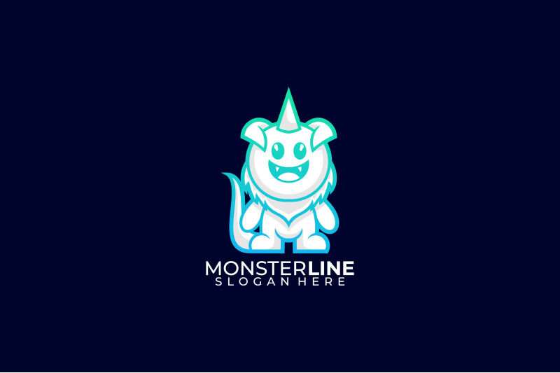 monster-lion-lineart-vector-template-design-logo