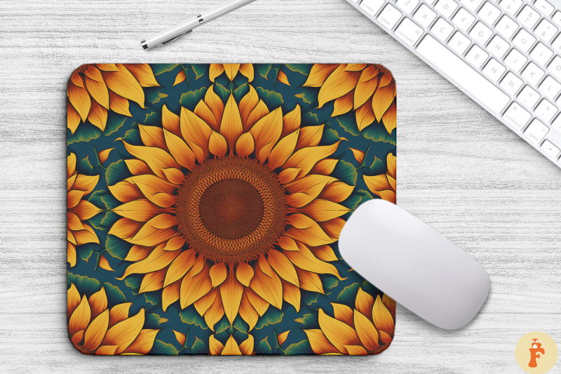 beautiful-sunflowers-pattern-mouse-pad