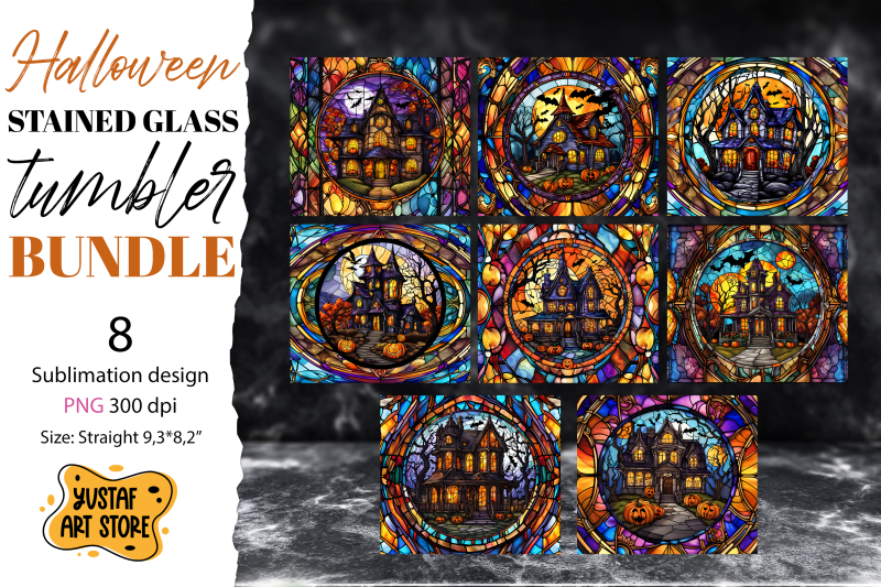 halloween-tumbler-bundle-8-halloween-stained-glass-design