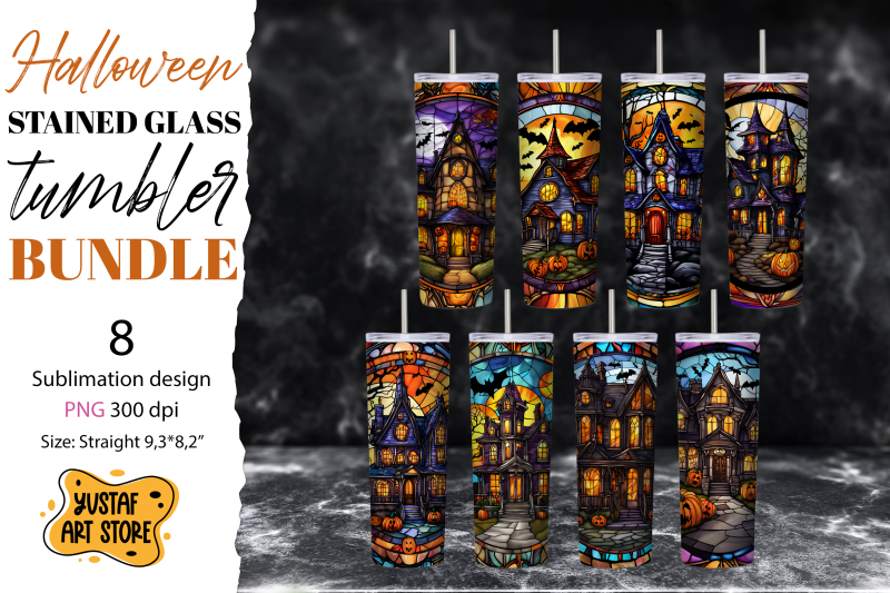 halloween-tumbler-bundle-8-halloween-stained-glass-design