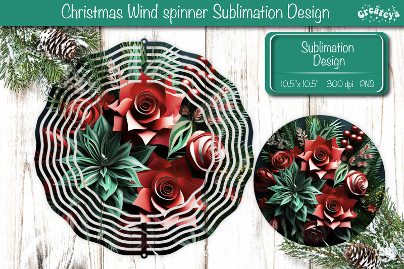 christmas-flower-wind-spinner-christmas-wind-spinner-sublimation