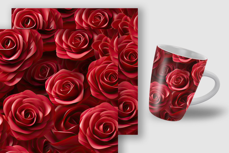 red-3d-roses-seamless-patterns-floral-digital-papers