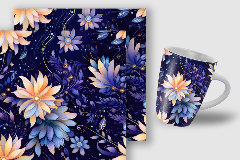 celestial-flowers-seamless-pattern-digital-papers