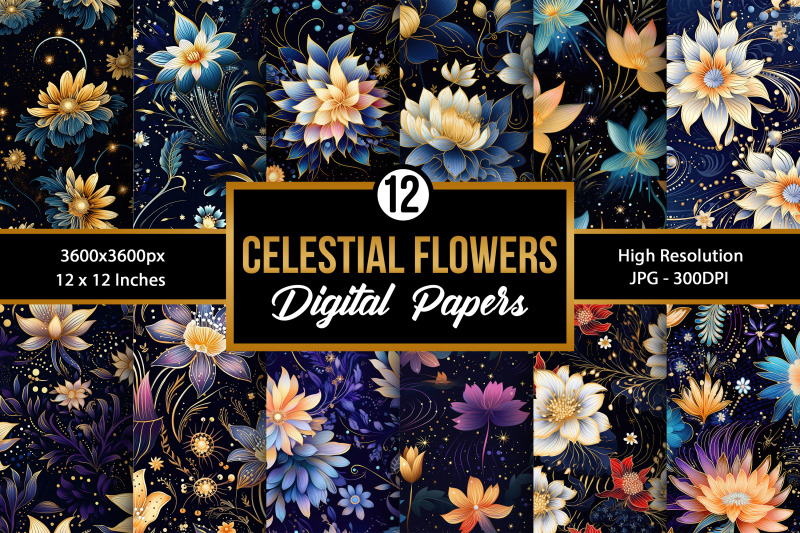 celestial-flowers-seamless-pattern-digital-papers