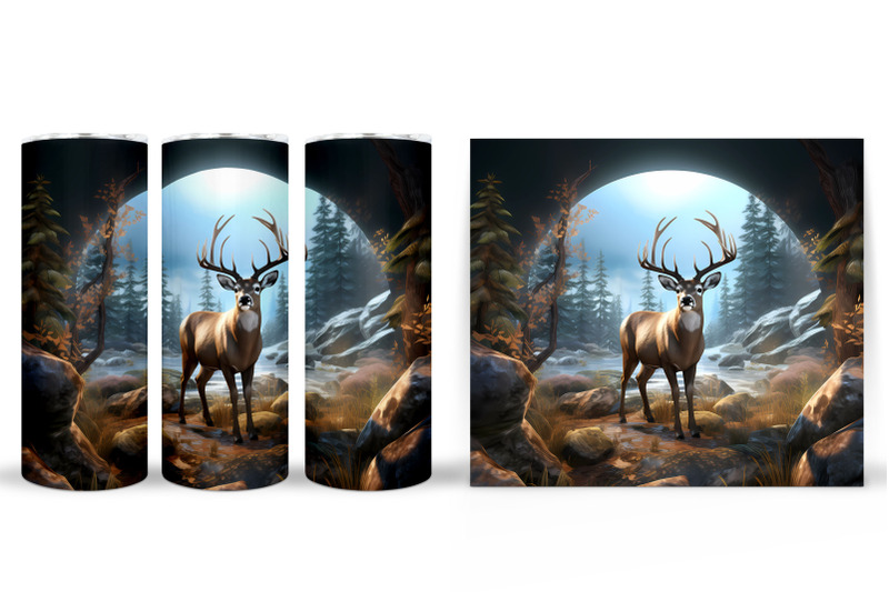 3d-deer-tumbler-design-deer-tumbler-sublimation