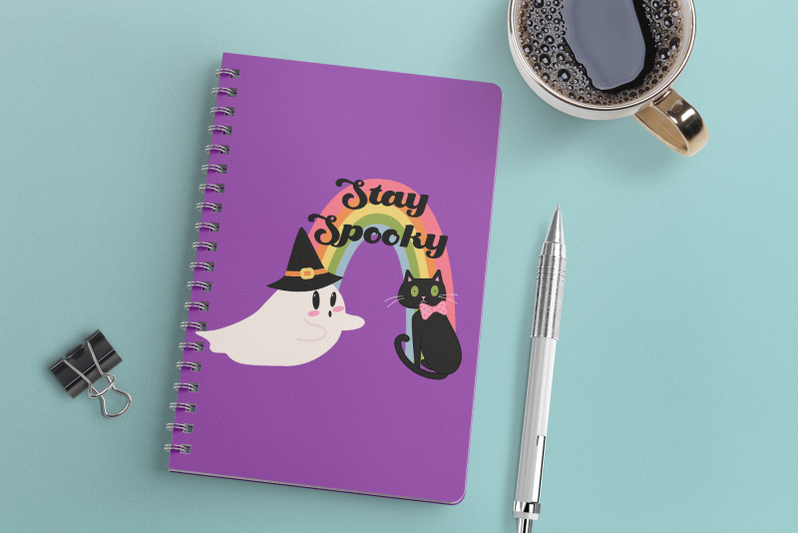 stay-spooky-retro-ghost-sublimation-png-and-svg-spooky-svg-clipart