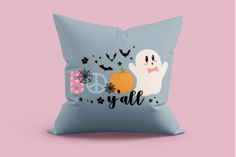 boo-yall-cute-retro-ghost-sublimation-png-and-svg-spooky-svg-clipart