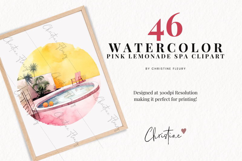 watercolor-pink-lemonade-spa-day-clipart