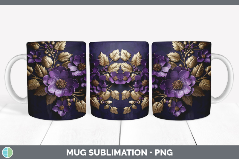 3d-elegant-violet-flowers-mug-wrap-sublimation-coffee-cup-design