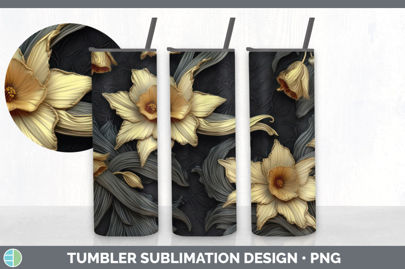 3d-gold-daffodil-flowers-tumbler-sublimation-20-oz-skinny-tumbler-de