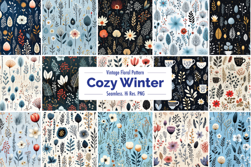 15-cute-doodle-floral-seamless-pattern-in-winter-theme