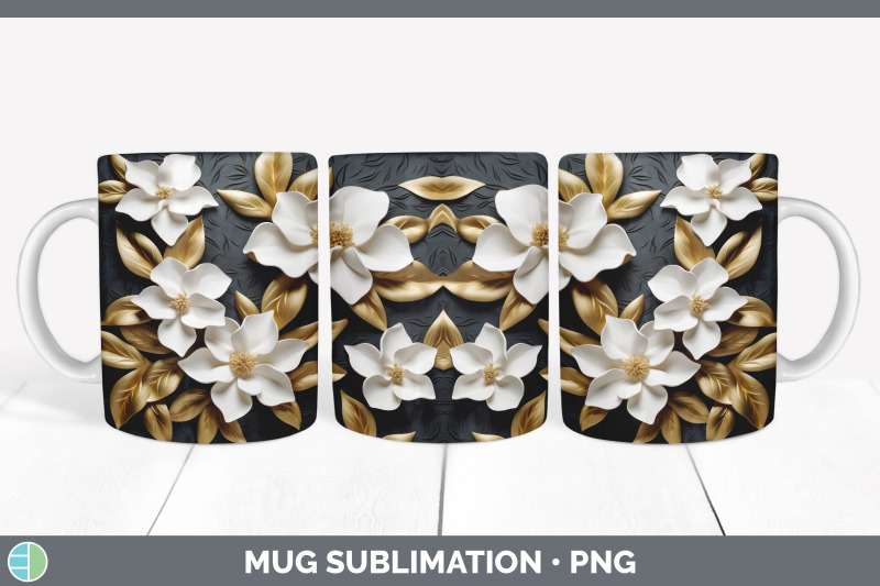 3d-gold-gardenia-flowers-mug-wrap-sublimation-coffee-cup-design