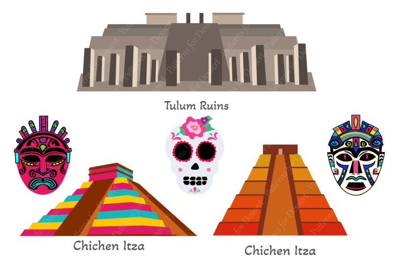 mexico-landmark-amp-history-clipart-bundle-coat-of-arms-tulum