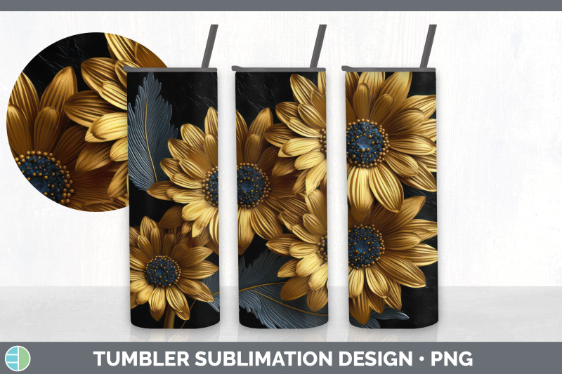 3d-gold-gerbera-daisy-flowers-tumbler-sublimation-20-oz-skinny-tumbl