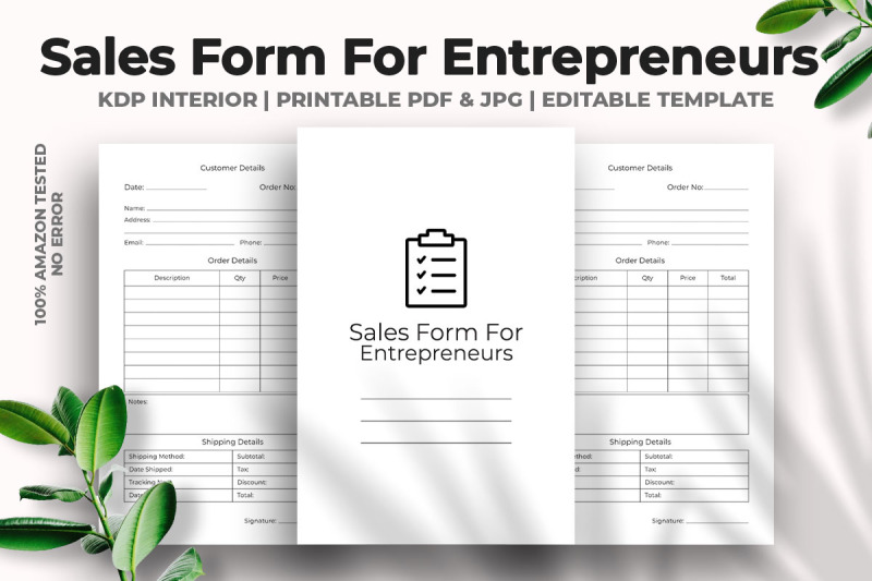 sales-form-for-entrepreneurs-kdp-interior