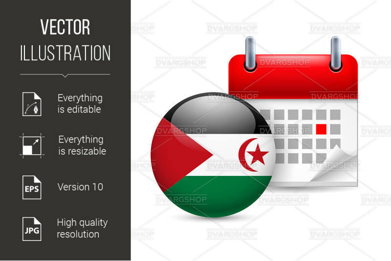 icon-of-national-day-in-sahrawi-arab-democratic-republic