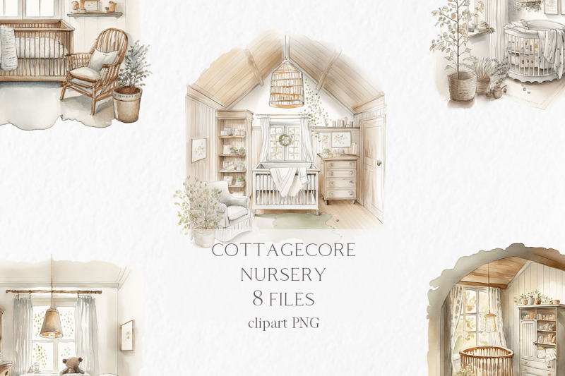 cottagecore-nursery-watercolor-clipart-png