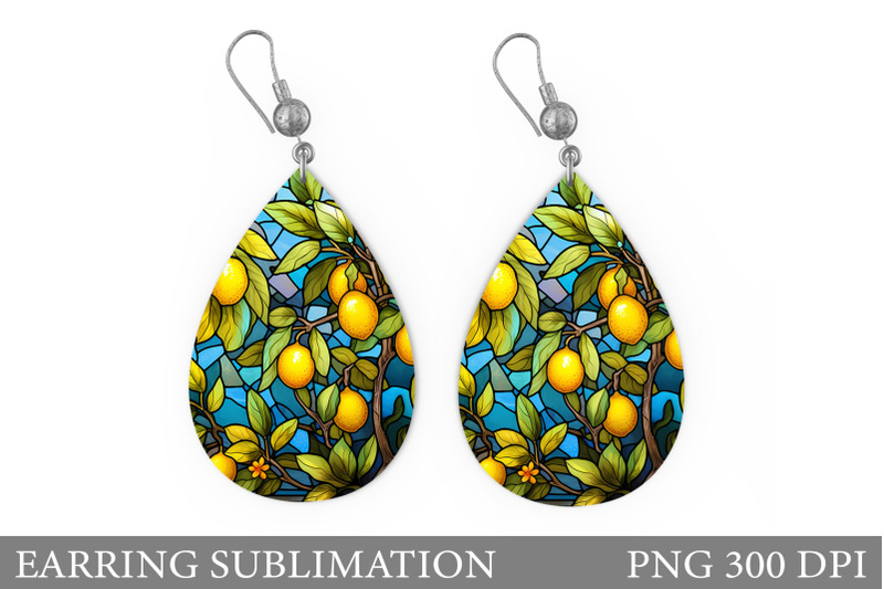 stained-glass-lemons-earring-lemons-earring-design