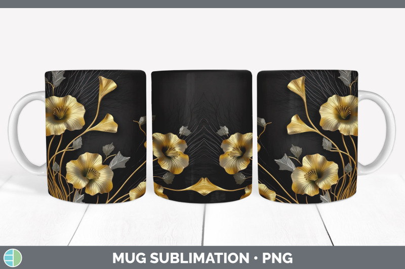 3d-gold-morning-glory-flowers-mug-wrap-sublimation-coffee-cup-design