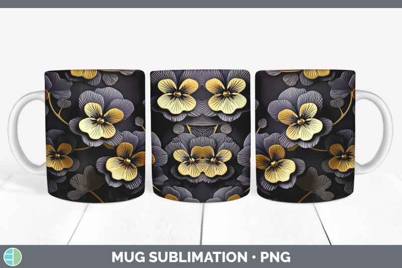 3d-gold-pansy-flowers-mug-wrap-sublimation-coffee-cup-design