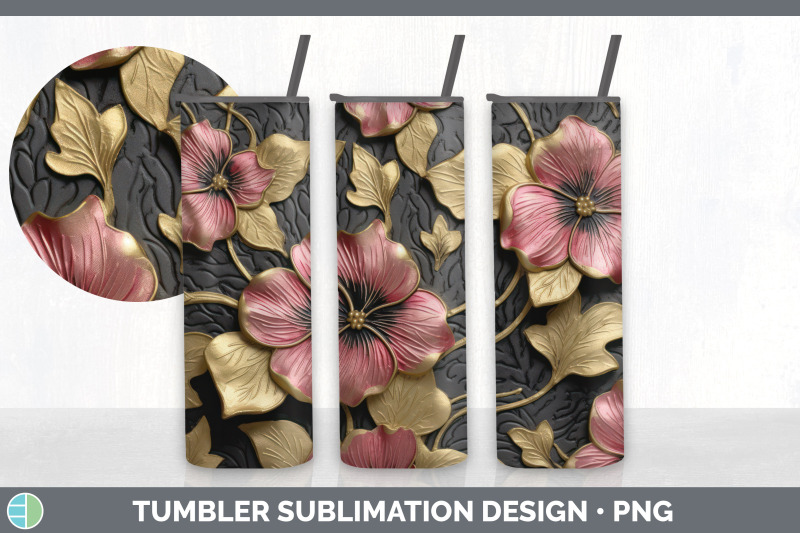 3d-gold-petunia-flowers-tumbler-sublimation-20-oz-skinny-tumbler-des