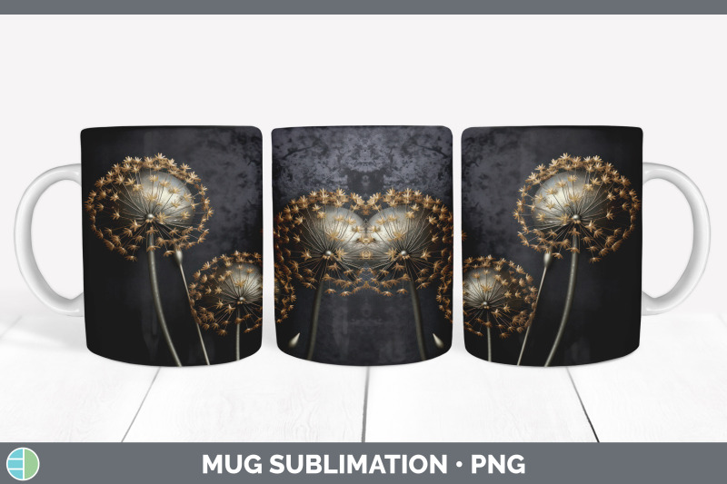 3d-black-and-gold-allium-flowers-mug-wrap-sublimation-coffee-cup-des