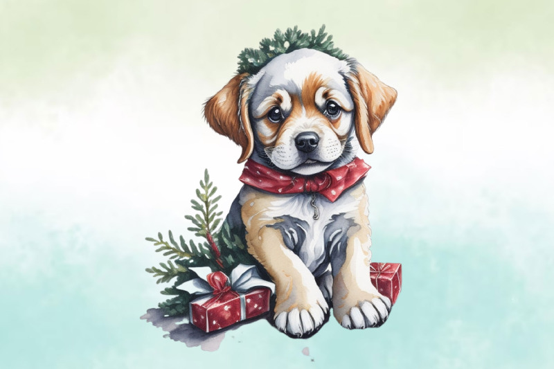 watercolor-christmas-dog-clipart-bundle