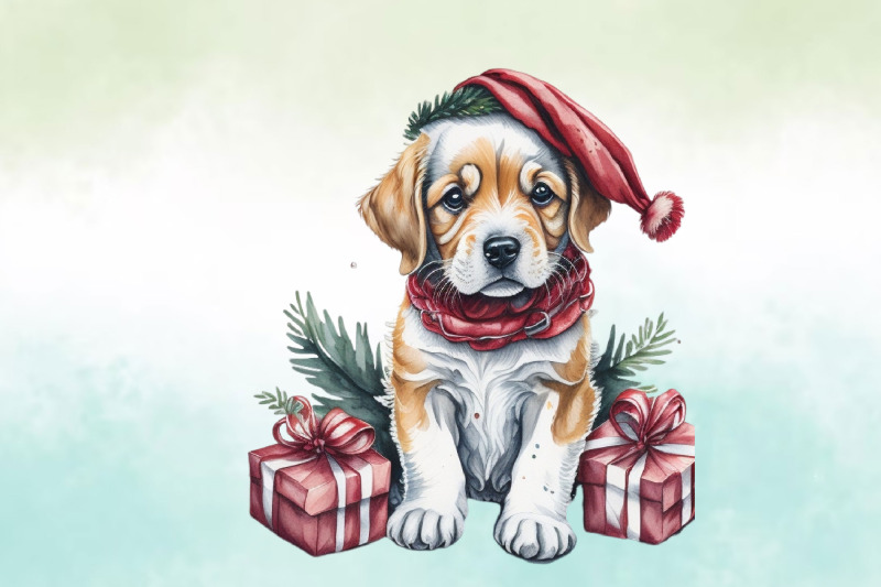 watercolor-christmas-dog-clipart-bundle