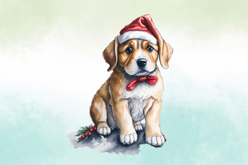 watercolor-christmas-dog-clipart-bundle