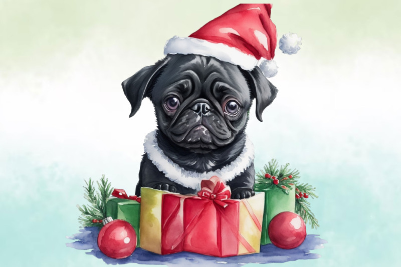 watercolor-christmas-dog-clipart-bundle