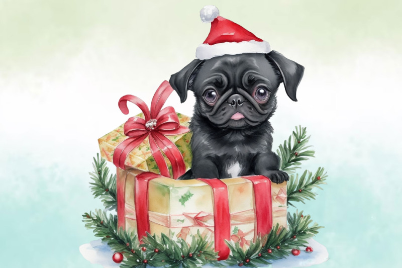 watercolor-christmas-dog-clipart-bundle